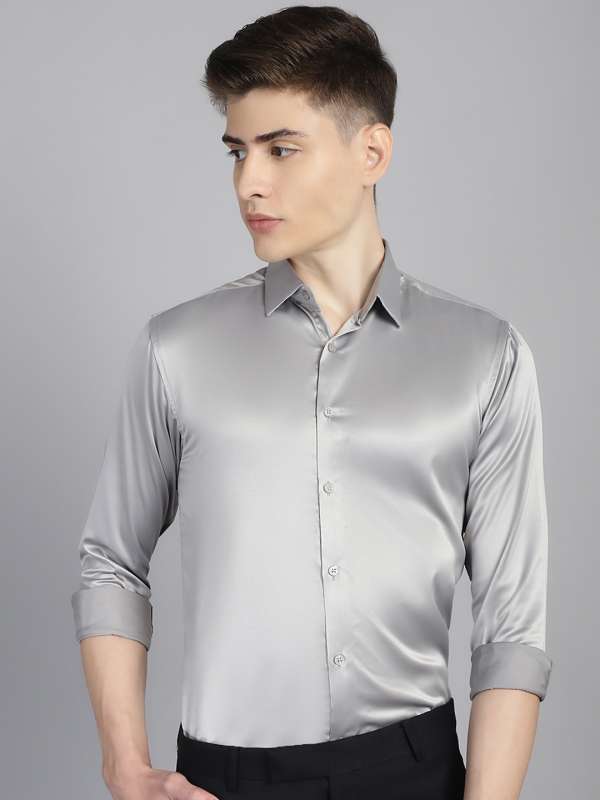 Silver Formal Shirts Buy Silver Formal Shirts online in India