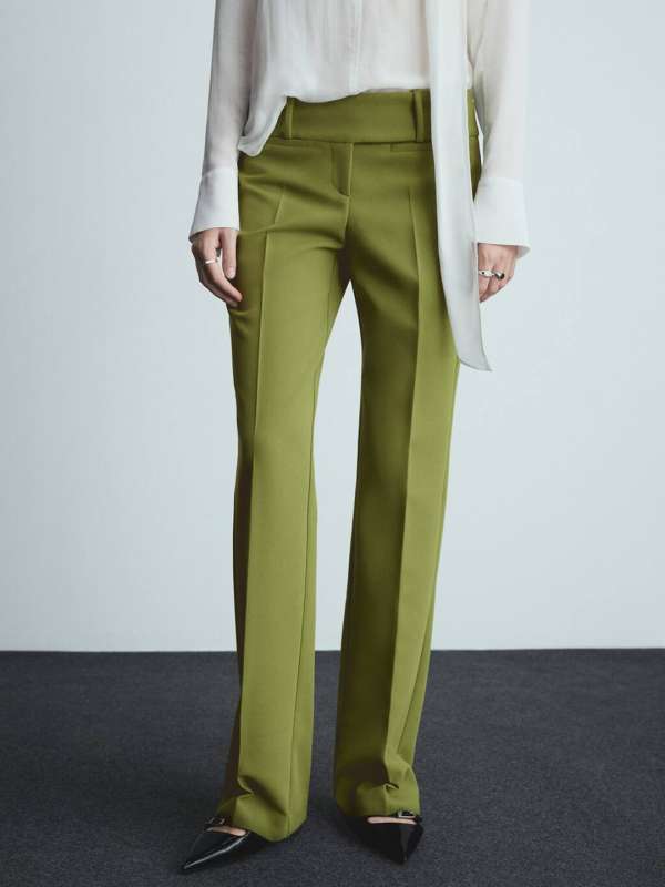 Mango green pants hotsell