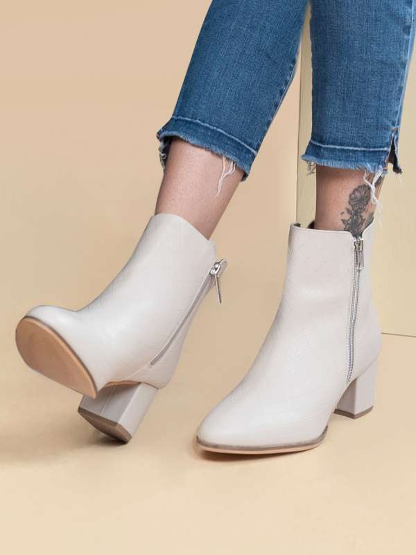 Women White Flat Boots Buy Women White Flat Boots online in India