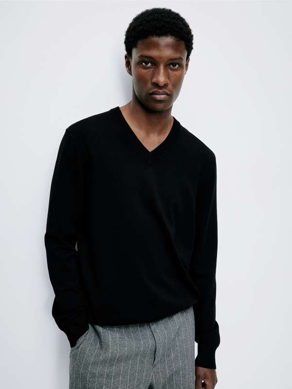 Black V Neck Sweater Buy Black V Neck Sweater online in India