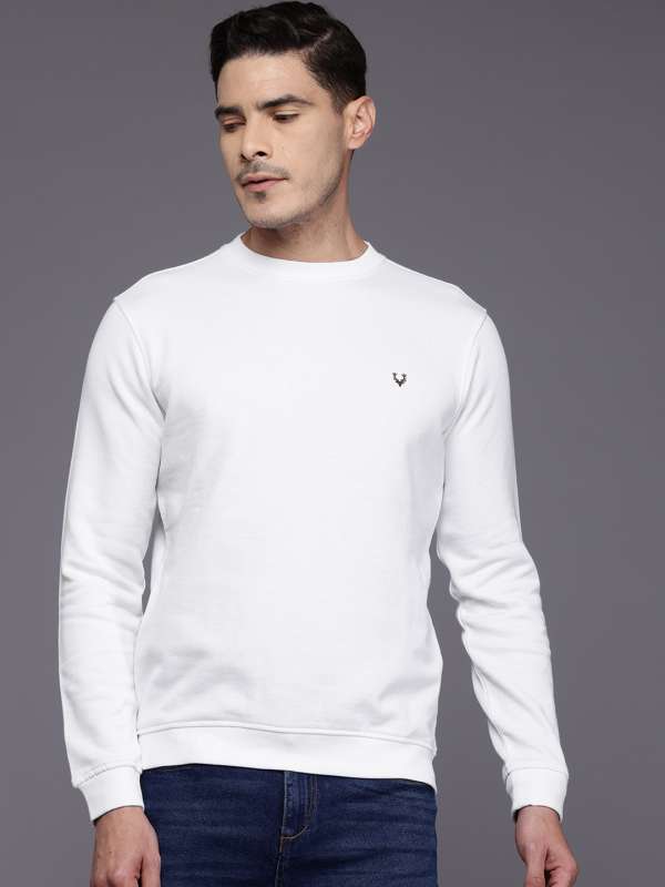 Men Solid White Sweatshirts Buy Men Solid White Sweatshirts online in India