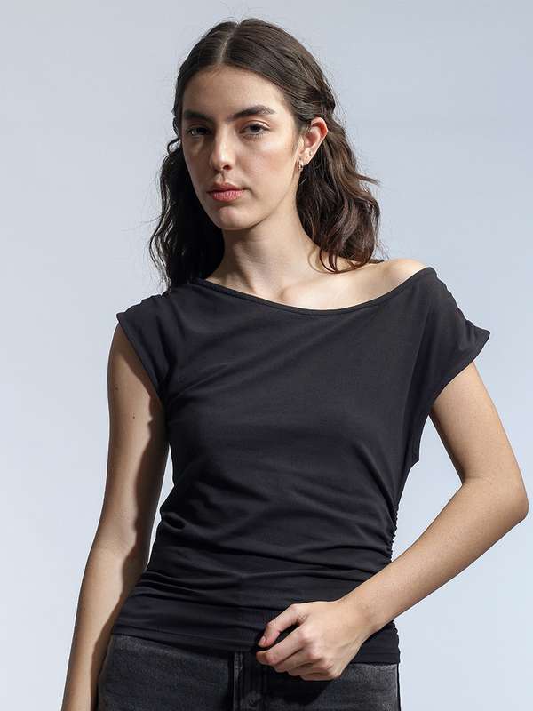 black bardot top h&m