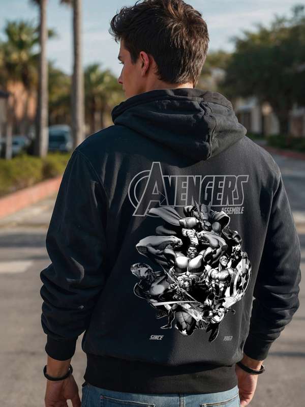 Men Sweatshirts Hooded Avengers Buy Men Sweatshirts Hooded Avengers online in India