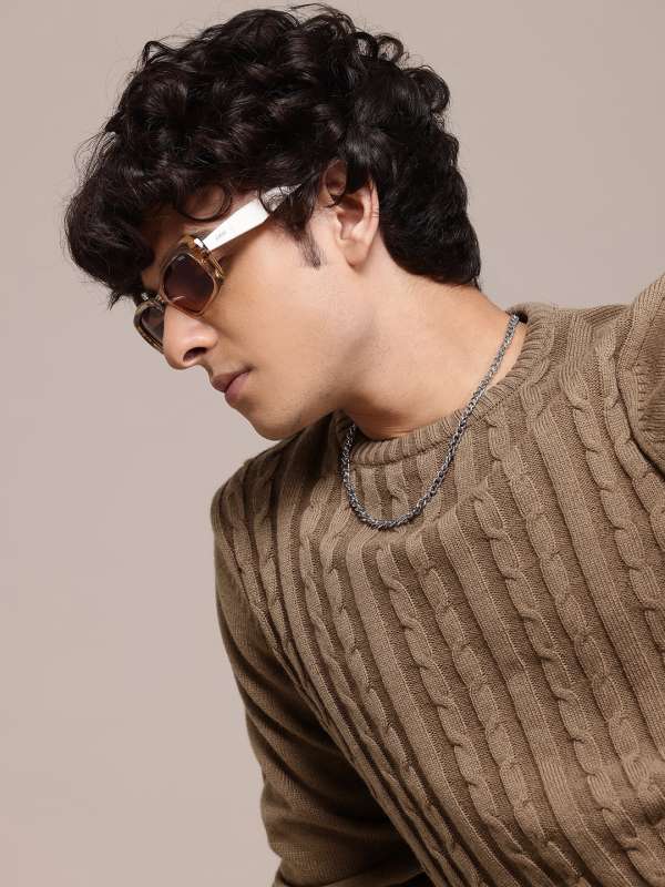 Virsa Brown Sweaters Buy Virsa Brown Sweaters online in India