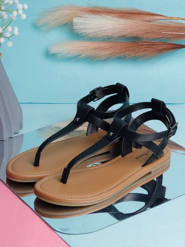 T strap sandals women hot sale