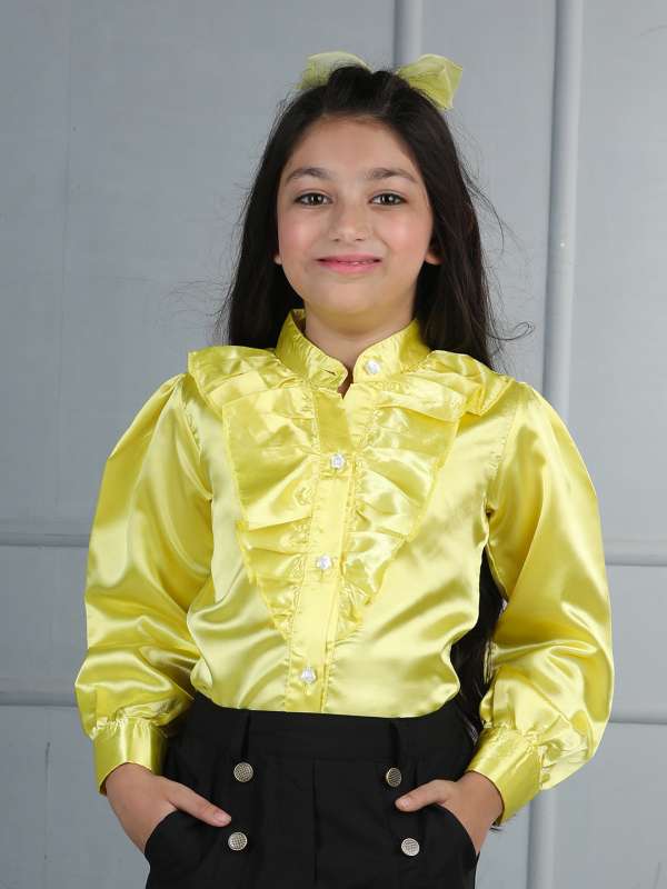 Yellow embellished top outlet