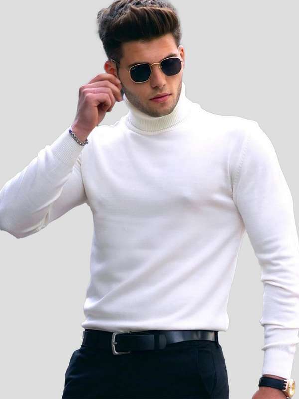 High neck t shirt for men cheap