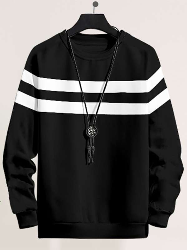 Sweatshirts with stripes on sleeves online