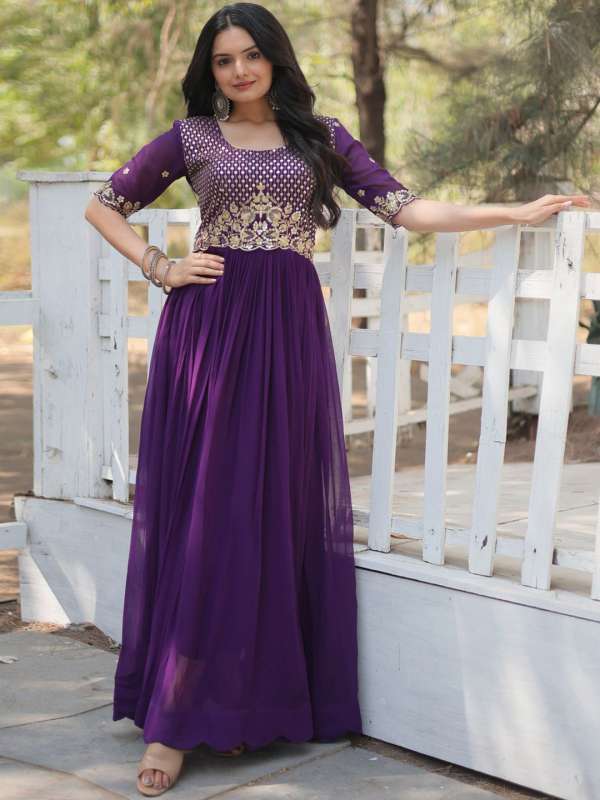 Purple gown online clearance