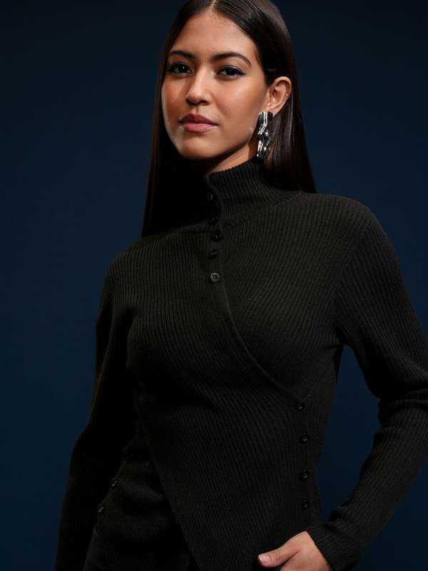 High neck sweater for women discount