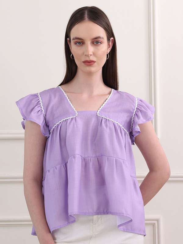 tiered ruffle sleeve top