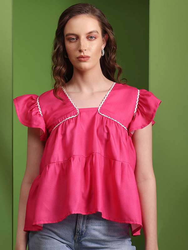 women's tiered ruffle tops