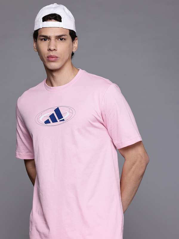 adidas pink t shirt mens
