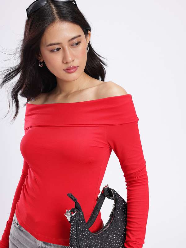 theredthread S twist off shoulder tops THEREDTHREAD S drop