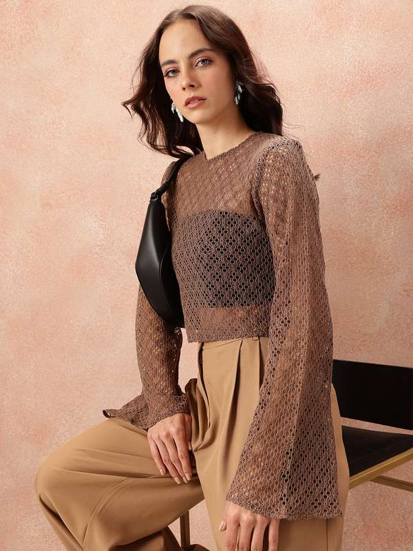 women's sheer tops