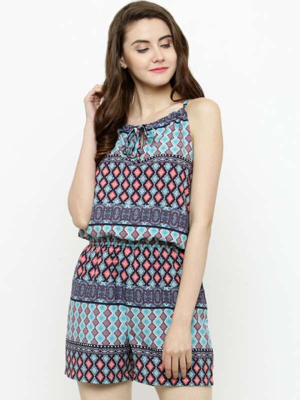 Short jumpsuit shop myntra