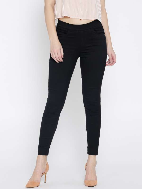 myntra black jeans for ladies