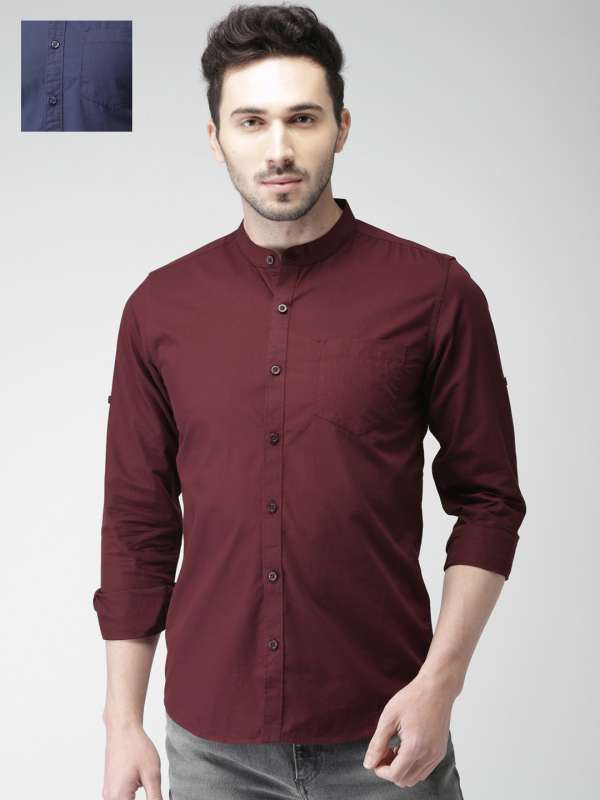 Mens solid on sale color shirts
