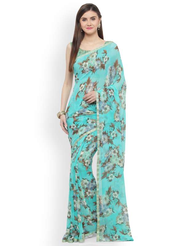 Buy Teal Sarees for Women by SHAILY Online