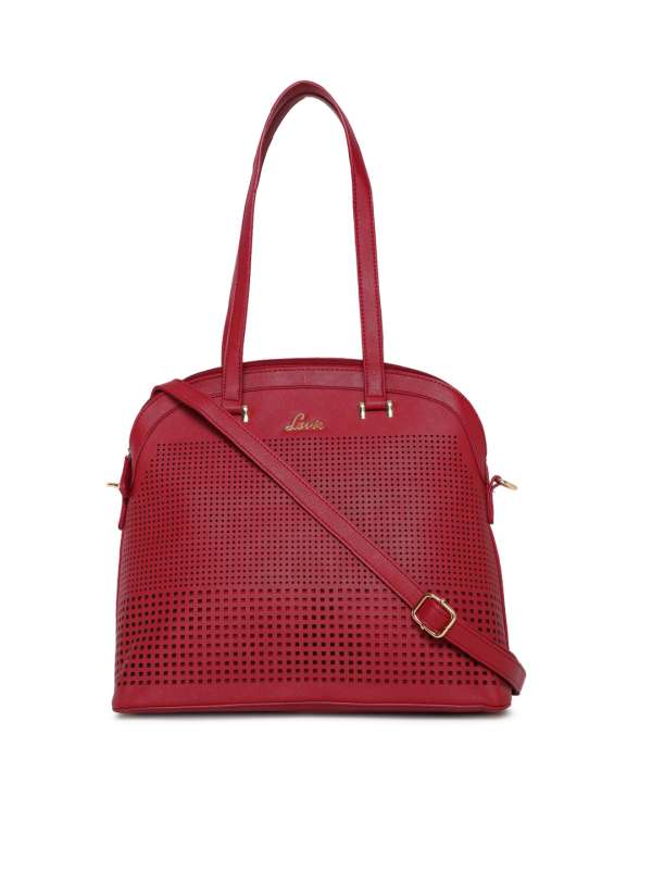 Lavie red solid shoulder online bag