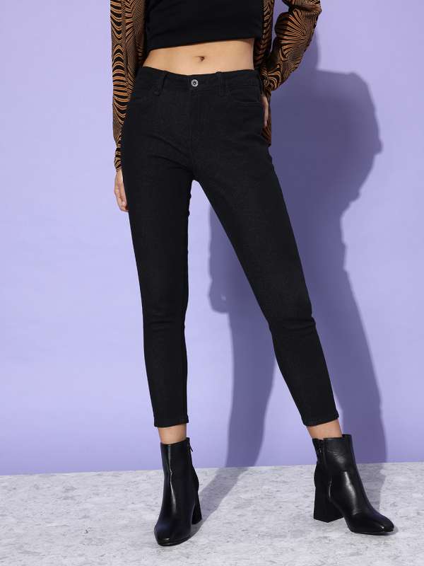 Skinny Fit Women Black Trousers Price in India  Buy Skinny Fit Women Black  Trousers online at Shopsyin