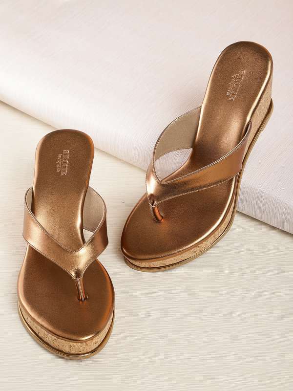 Womens wedge sales house slippers