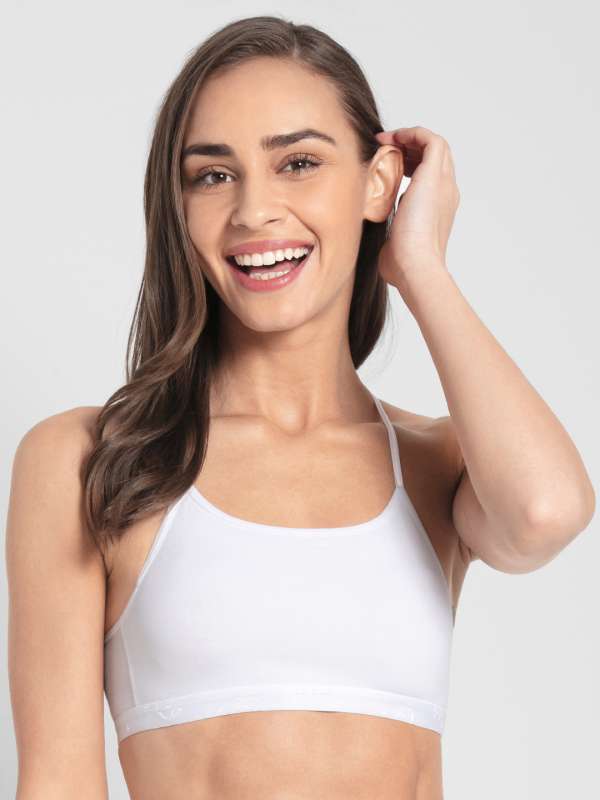 Jockey white sports bra hotsell