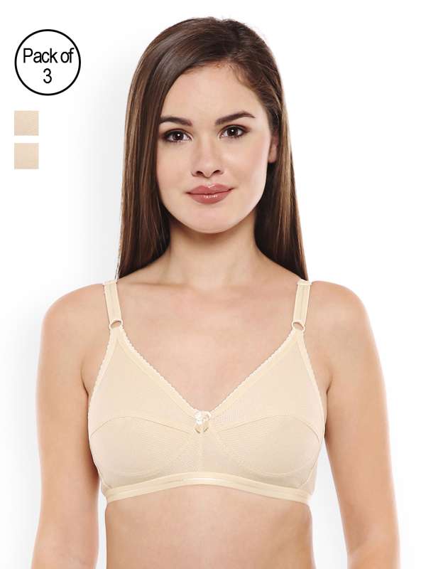 Buy Bodycare Pack of 3 Seamless Cup Bra In White Colour online