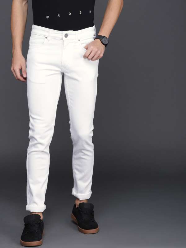 white jeans myntra