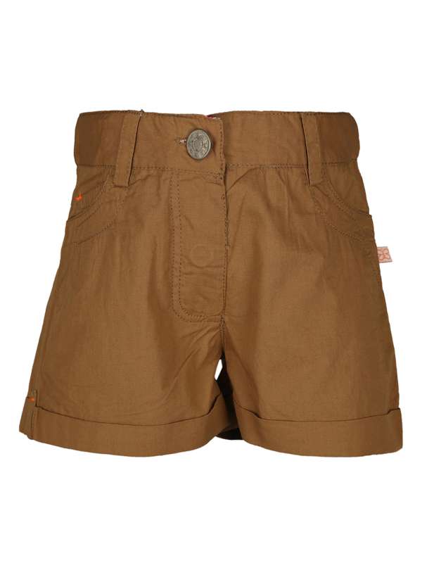 Girls in khaki shorts sales