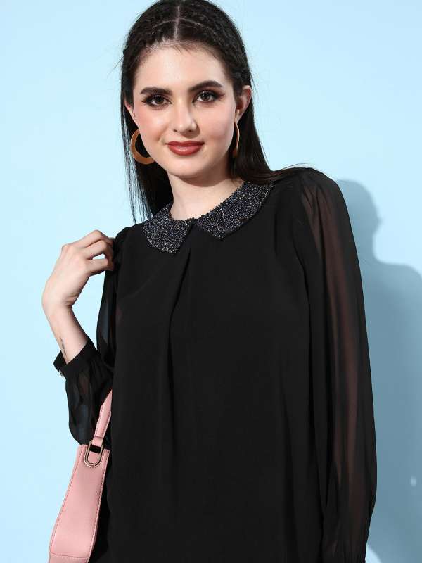 Black Party Tops for Women - Buy Black Party Tops for Ladies Online in India