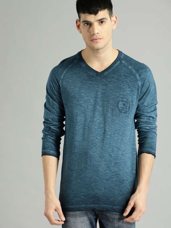 Myntra v neck t shirts
