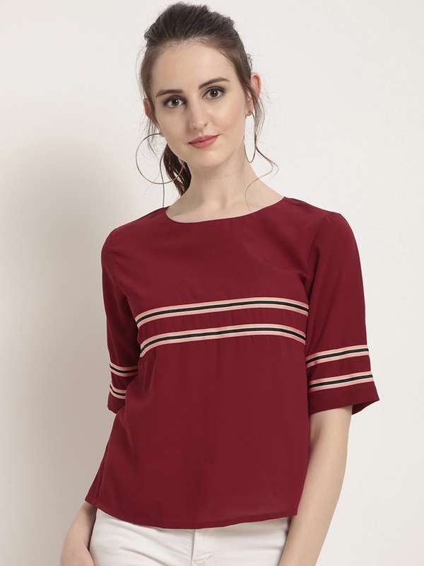 Myntra maroon top Clearance