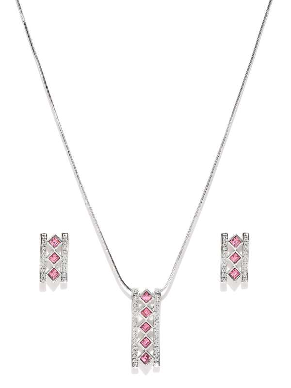 Mahi Pink diamond Necklace set