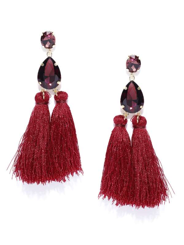 Earrings for maroon gown store