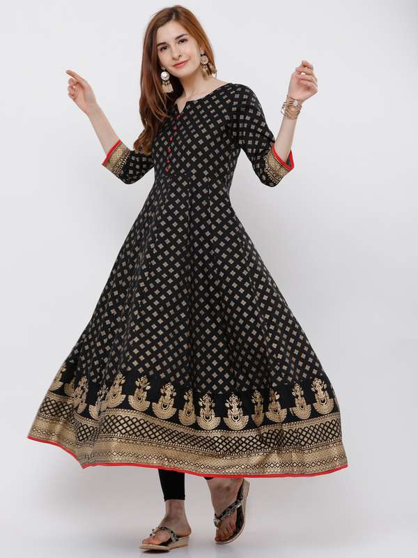 black anarkali top