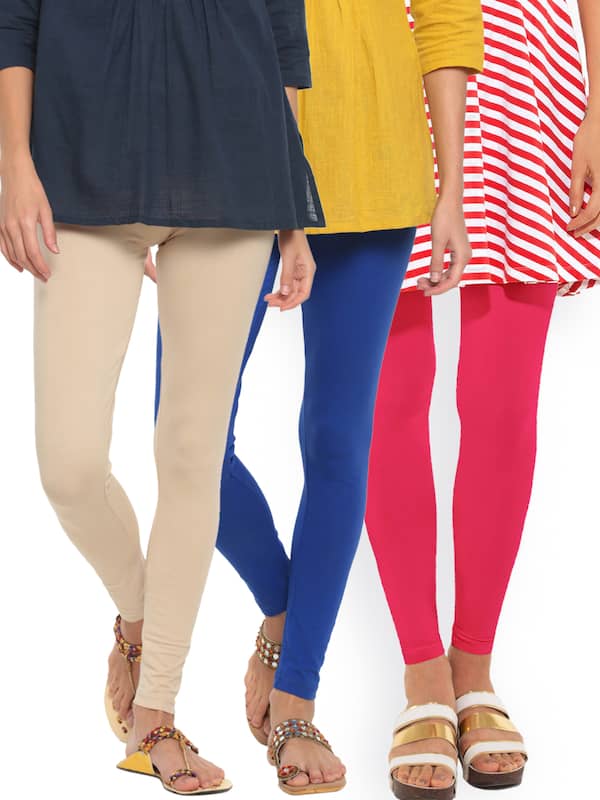 Buy Go Colors Women Medium Pink Cotton Churidar Leggings online-anthinhphatland.vn