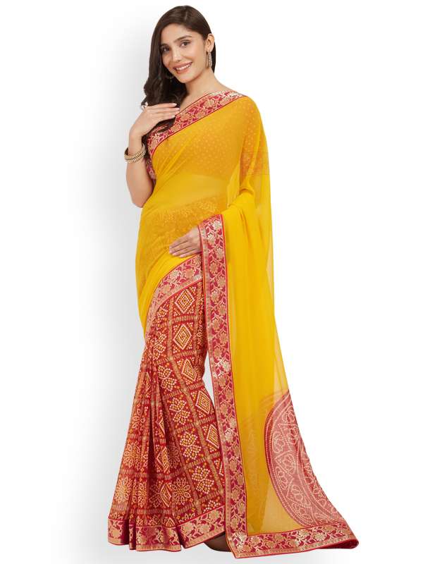 Bandhani half sarees best sale online
