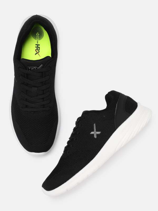 branded black sports shoes