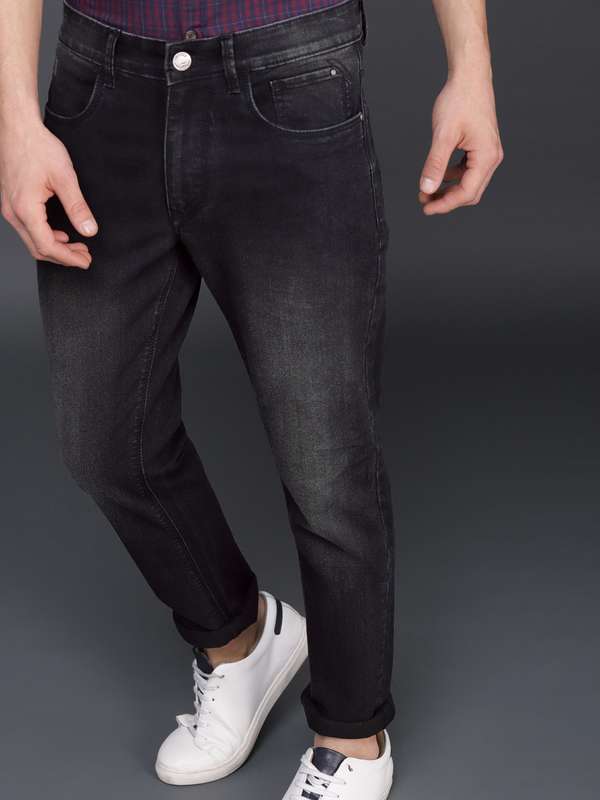 Black Slim Fit Mid Rise Clean Look 