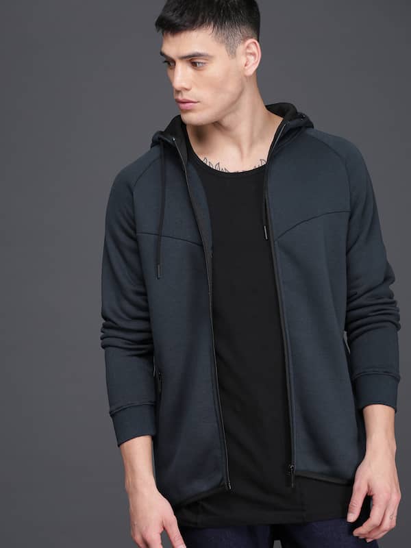 DIESEL Full-zip Hoodie Logo in Black for Men Mens Clothing Sweaters and knitwear Zipped sweaters 