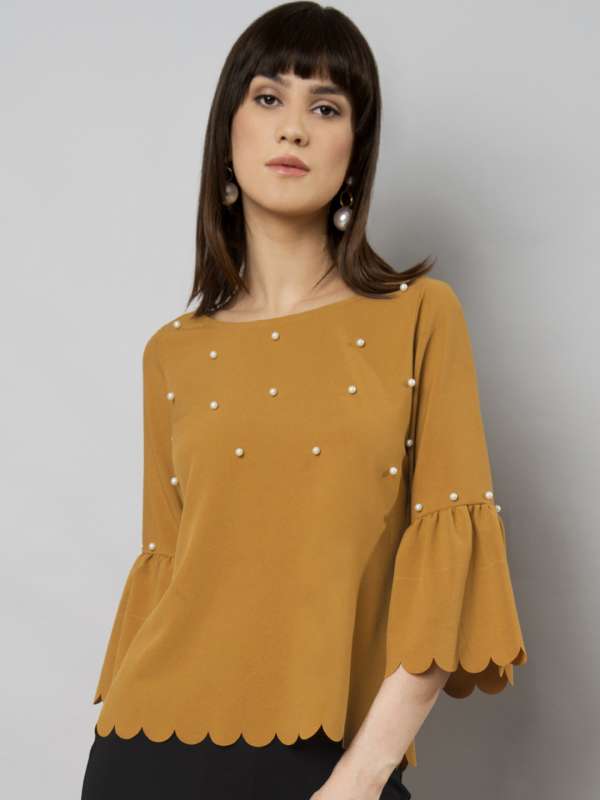 Buy Faballey Mustard Tops online in India