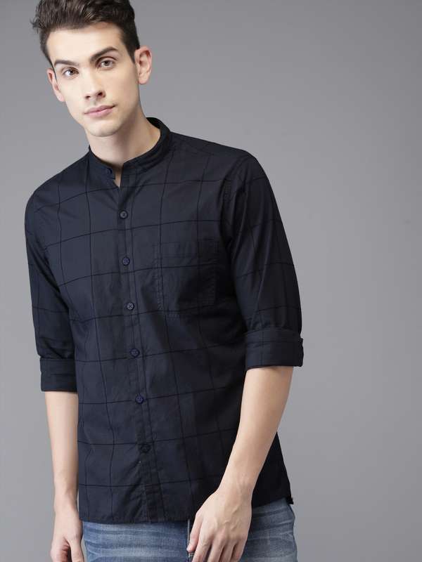 Navy blue shirt myntra Clearance