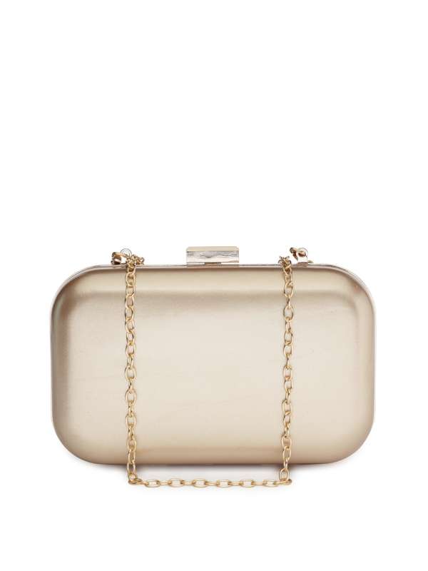Gold clutch hotsell with strap