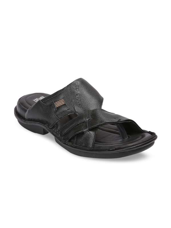 red chief black chappal