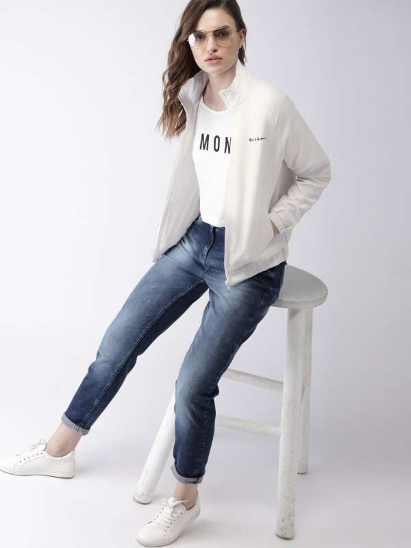 Ladies white casual jackets online