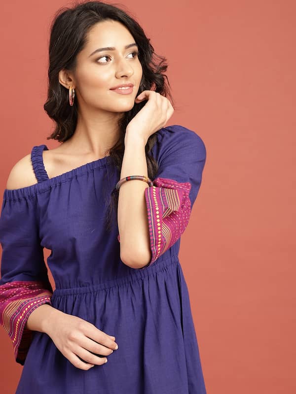 Sunita Creations Women A-line Maroon Dress - Buy Sunita Creations Women  A-line Maroon Dress Online at Best Prices in India | Flipkart.com