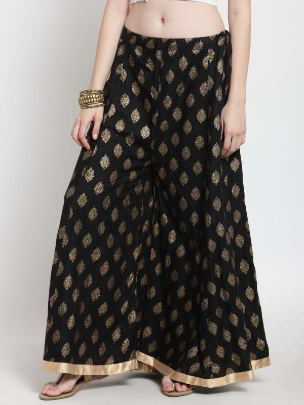 printed palazzo pants myntra