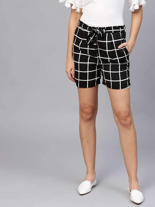 Women Checked Shorts - Buy Women 