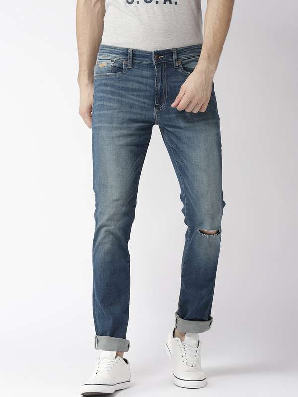 open knee jeans mens